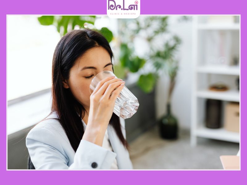 Uống nước đầy đủ thúc đẩy quá trình tái tạo da