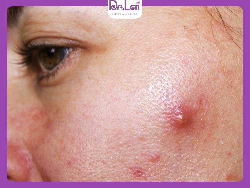 Mụn viêm đỏ không nhân