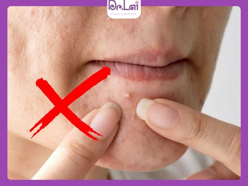Không nên tự ý nặn mụn