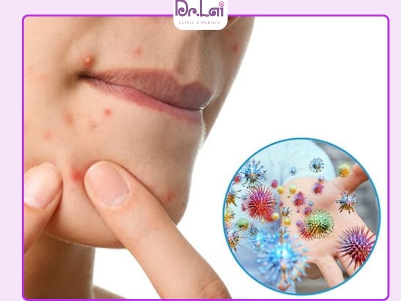 Nặn mụn sai cách