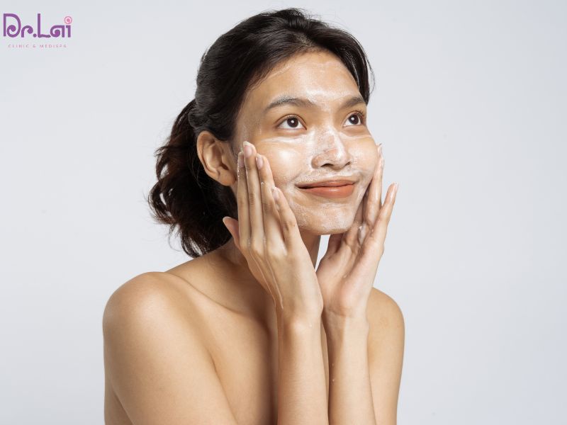 Vệ sinh da mặt đúng cách loại bỏ bụi bẩn trên da 