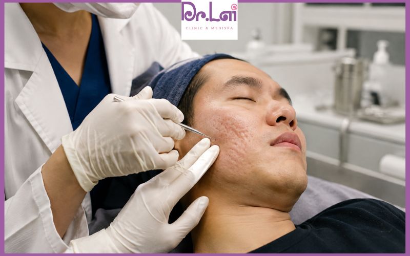 Cắt đáy sẹo rỗ