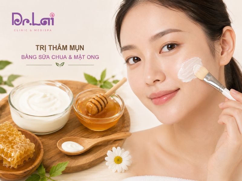Trị thâm mụn bằng sữa chua và mật ong